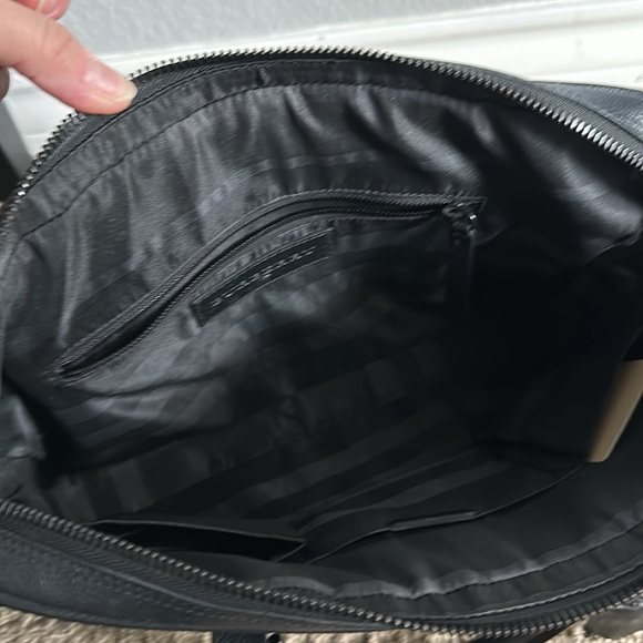 BURBERRY black leather LAPTOP BAG 11X14.5X2.5 in - Picture 8 of 14